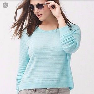 Lane Bryant Women blue metallic sweater size 14/16